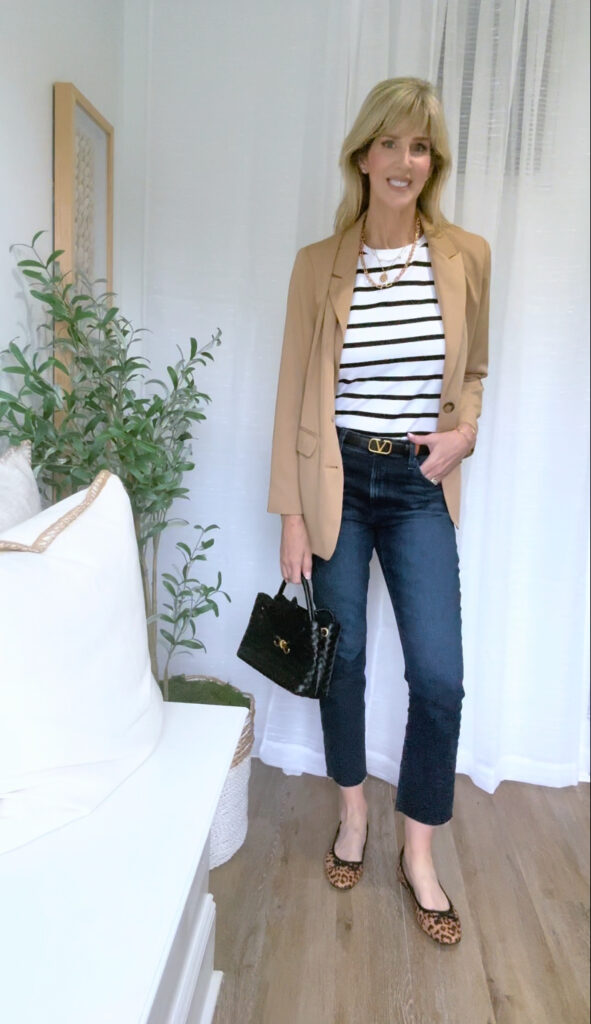 9 French girl shoes to wear in spring, woman wearing leopard ballet flats