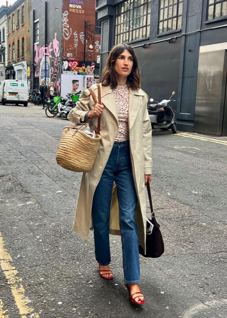 5 French fashion staples parisian-street-style-wtih-straight-leg-jeans Jeanne Damas