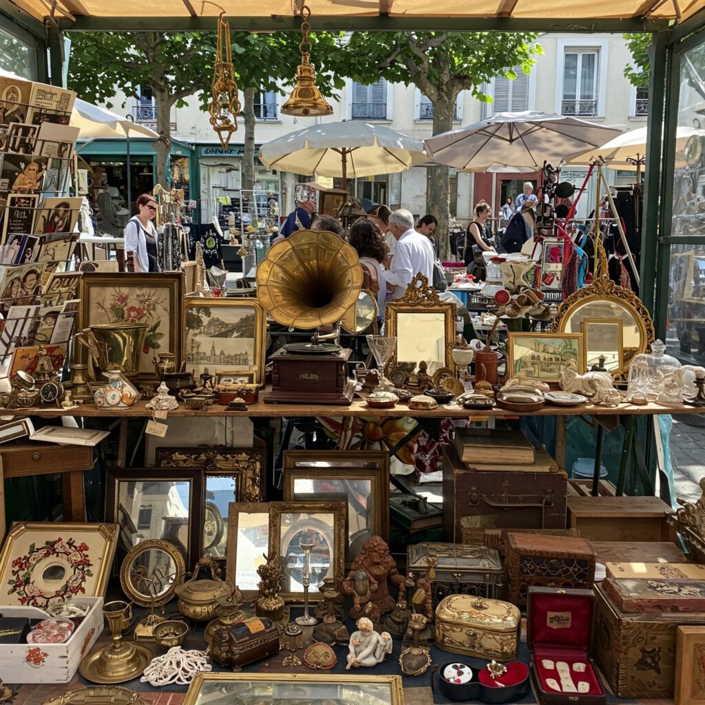 best places to visit paris parisian flea market stalls antiwues market goods