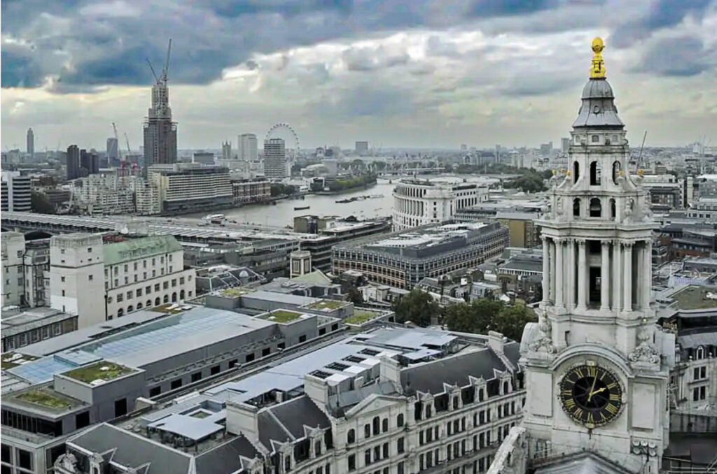 Weekend in London View from Top of St Paul Cathedral of London